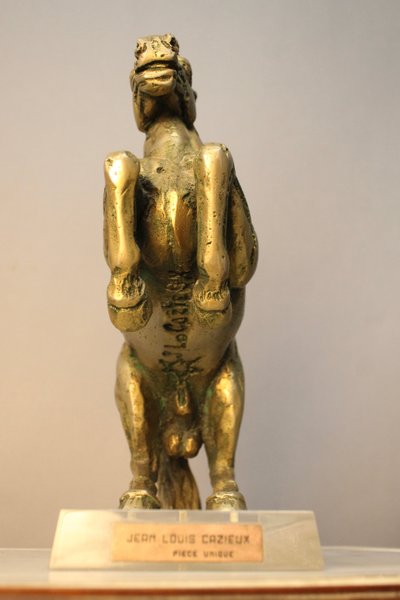 Cavallo rampante in bronzo massiccio di Jean Louis Cazieux