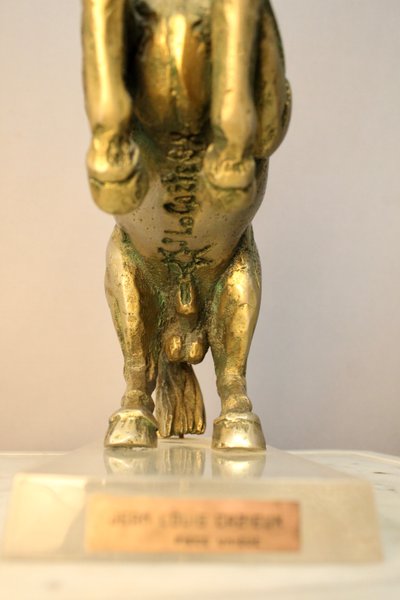 Cavallo rampante in bronzo massiccio di Jean Louis Cazieux