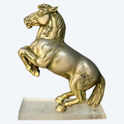 Cavallo rampante in bronzo massiccio di Jean Louis Cazieux