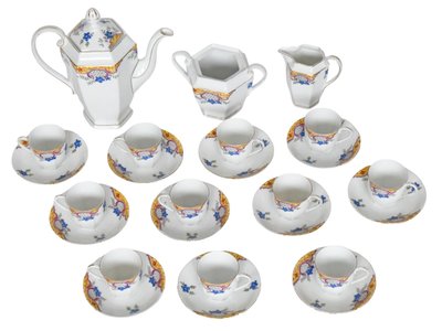 Service à café vintage en porcelaine de Epiag Tchécoslovaquie 