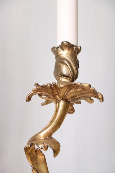 Paire d'applique Louis XV en bronze doré