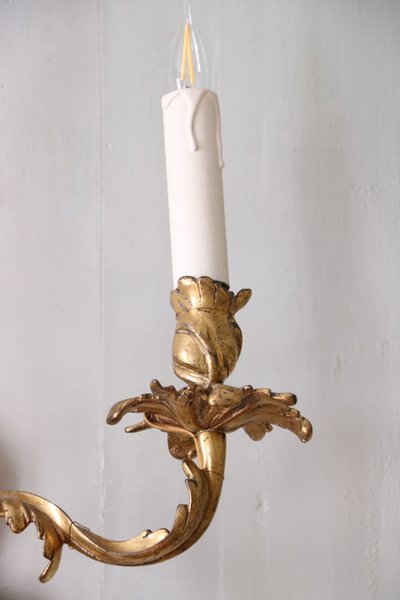 Paire d'applique Louis XV en bronze doré