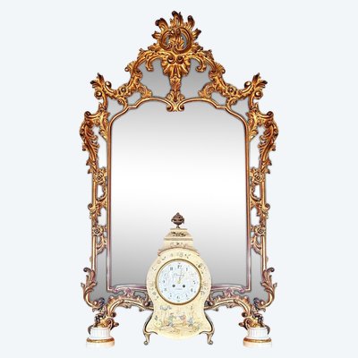 Importante Paire d'Appliques à 5 Lumières En Bronze Doré XIXème