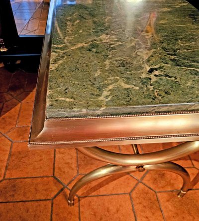Table Basse Néoclassique à Piétement Curule