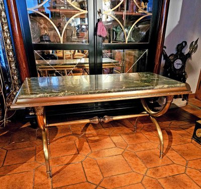 Table Basse Néoclassique à Piétement Curule