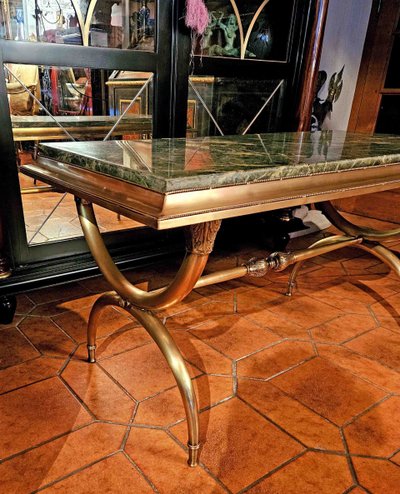 Table Basse Néoclassique à Piétement Curule