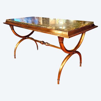Table Basse Néoclassique à Piétement Curule