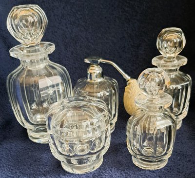 Set of 5 pieces in Baccarat crystal, Malmaison model
