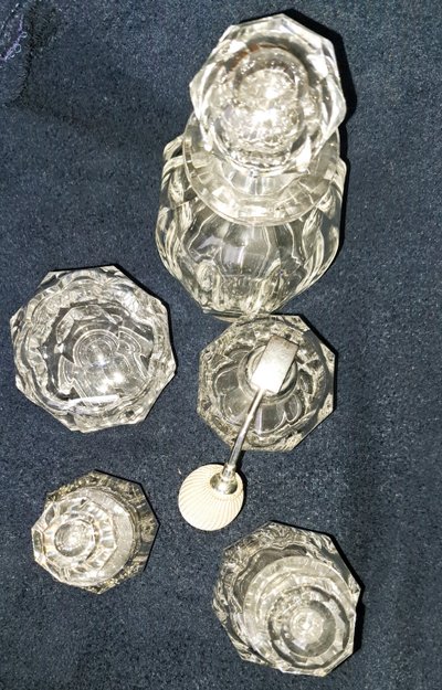 Set of 5 pieces in Baccarat crystal, Malmaison model