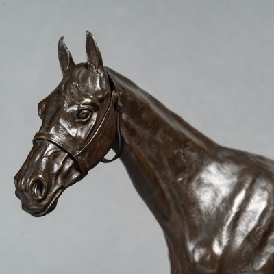Scultura - Cavallo da corsa, Henri De Vains (1851-1909) - Bronzo