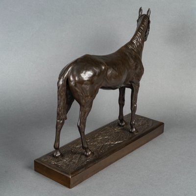 Scultura - Cavallo da corsa, Henri De Vains (1851-1909) - Bronzo