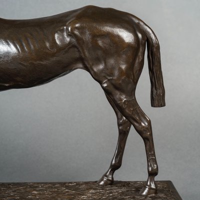 Scultura - Cavallo da corsa, Henri De Vains (1851-1909) - Bronzo