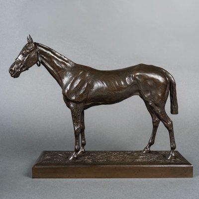 Scultura - Cavallo da corsa, Henri De Vains (1851-1909) - Bronzo
