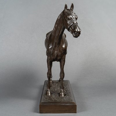Scultura - Cavallo da corsa, Henri De Vains (1851-1909) - Bronzo