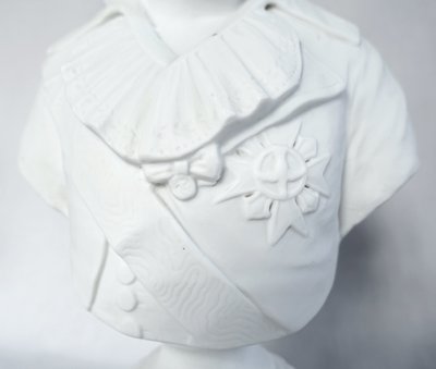 The Dauphin Louis XVII, royalist bust in porcelain biscuit - 32cm