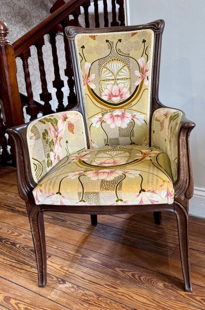 Pair of Art Nouveau armchairs
