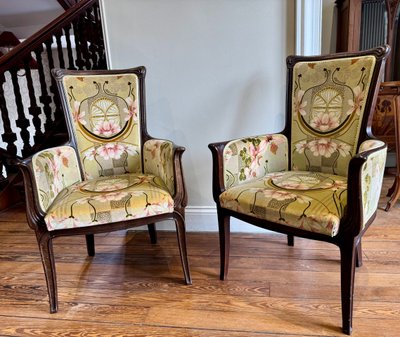 Pair of Art Nouveau armchairs