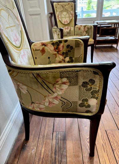 Pair of Art Nouveau armchairs