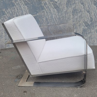 Ralph Lauren, Chrome-Plated Metal Armchair, 20th Century