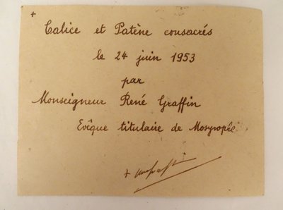 Calice Patène Agent Vermeil Minerve Henri Nesme Croix étui PB 409gr XXème