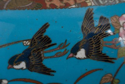 Copper incense burner in Japan with cloisonné enamel decoration, 19th century
