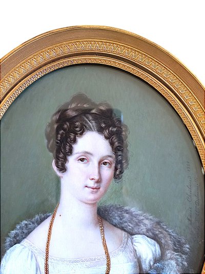 Portrait late 19th century important miniature