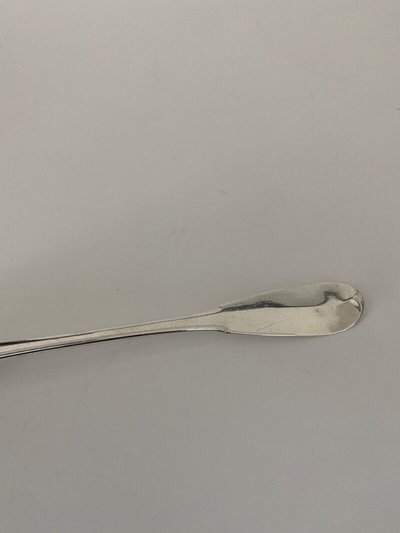 Cuillère à ragoût en argent XVIIIe poinçons Fermiers Généraux JSP
