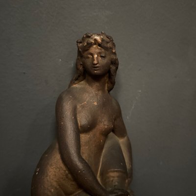 Scultura di Charles Filleul Donna del XX secolo in gesso di laboratorio antico