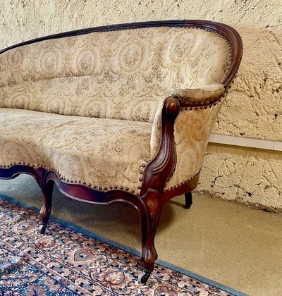 Dreisitzer-Sofa im Louis XV-Stil, 19. Jahrhundert 