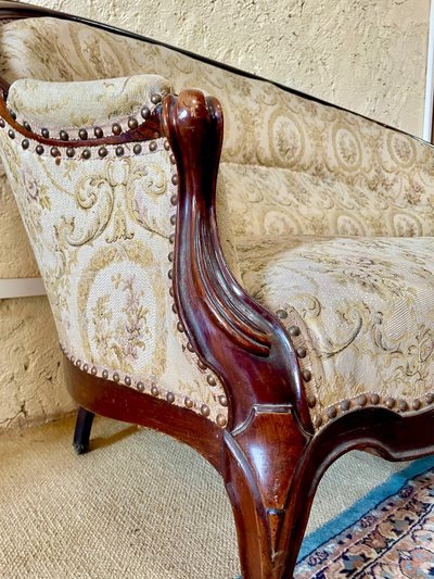 Dreisitzer-Sofa im Louis XV-Stil, 19. Jahrhundert 