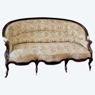 Dreisitzer-Sofa im Louis XV-Stil, 19. Jahrhundert 