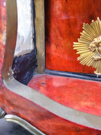 "Boulle" tortoiseshell cartel on console, Napoleon III, 19th century