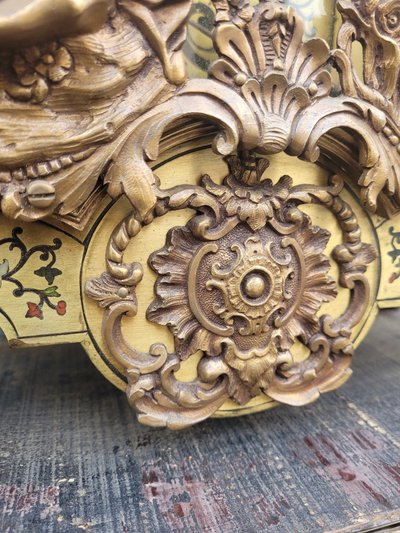 "Boulle" Cartel Clock with Its Wall Console, 18th Century