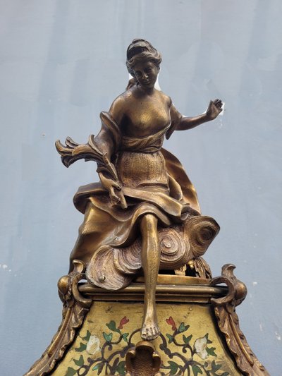 "Boulle" Cartel Clock with Its Wall Console, 18th Century