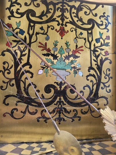 "Boulle" Cartel Clock with Its Wall Console, 18th Century