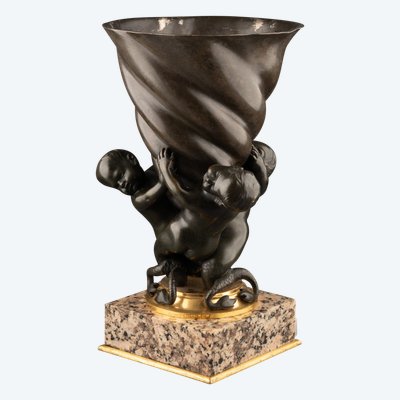 Bronze Vase Signed Henry Dasson (1825-1896) and Dated 1891