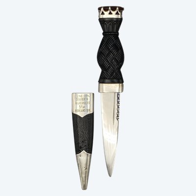 Piccolo COLTELLO chiamato Sgian Dubh Scozia inizio XX secolo