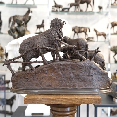 Sculpture - Merino Family , Jules Moigniez (1835 – 1894) - Bronze