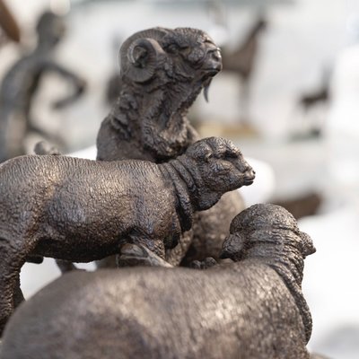 Sculpture - Merino Family , Jules Moigniez (1835 – 1894) - Bronze