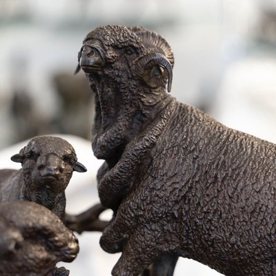 Sculpture - Merino Family , Jules Moigniez (1835 – 1894) - Bronze