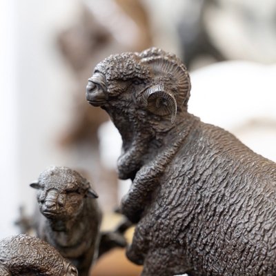 Sculpture - Merino Family , Jules Moigniez (1835 – 1894) - Bronze