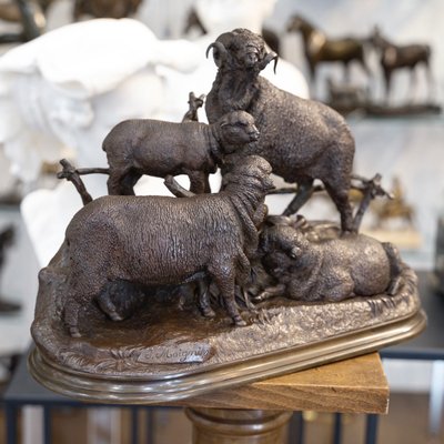 Sculpture - Merino Family , Jules Moigniez (1835 – 1894) - Bronze