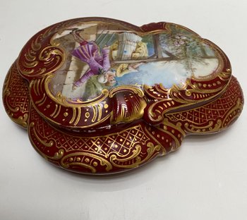 BOÎTE PORCELAINE, PEINTE