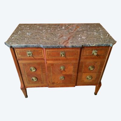 Une Commode En Marqueterie De Style Transition Louis XV -louis XVI