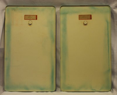 43 X 74 Cm Paire De Miroirs Années 70 Par Schönbuch, Bleu émeraude