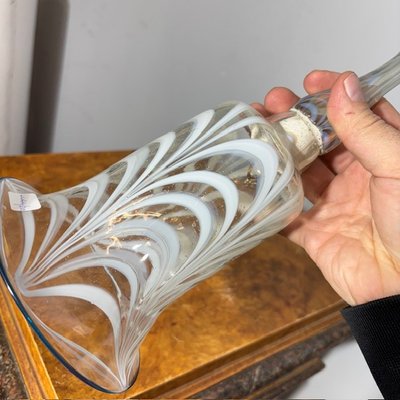 Ancient large glass bell from the late 19th century Murano Venice. Size h 30