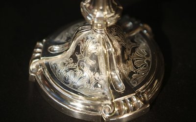 Pair of silver-plated candelabra Late 18th century