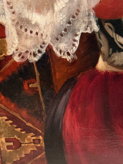 Junge Frau mit einem Glas Wein, A. DELECLUSE, PARIS, 1885
