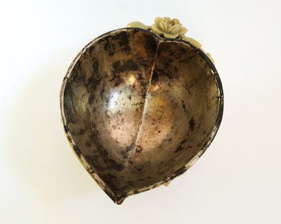 Chine Coupe En Stéatite  Et Argent Ancienne