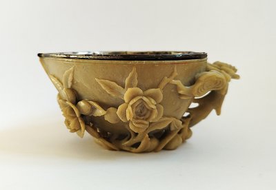 Chine Coupe En Stéatite  Et Argent Ancienne
